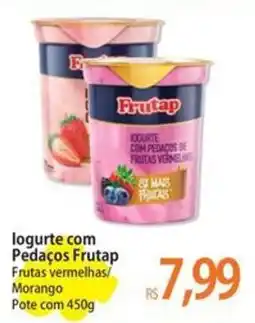 Atacadão Iogurte com pedaços frutap frutas vermelhas morango oferta