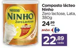 Carrefour Composto lácteo Ninho Zero lactose oferta