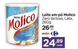 Carrefour Leite em pó Molico Zero lactose oferta