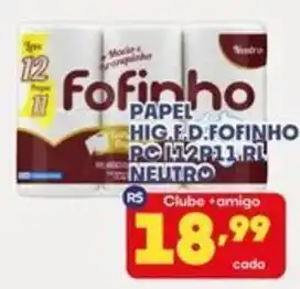Papel hig.f.d. fofinho poli 2811 rl neutro