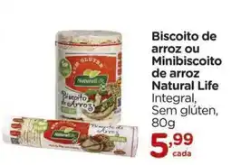 Carrefour Biscoito de arroz ou minibiscoito de arroz natural life integral oferta
