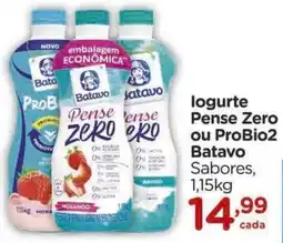 Carrefour logurte pense zero ou probio2 batavo sabores oferta