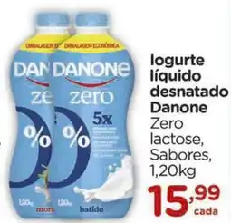 Carrefour logurte líquido desnatado Danone Zero oferta