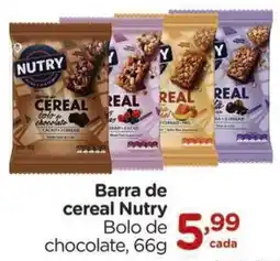 Carrefour Barra de cereal Nutry Bolo de chocolate oferta