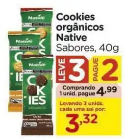 Carrefour Cookies orgânicos native sabores oferta