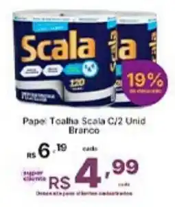 Super Lagoa PapeL Toalha Scala C/2 Unid Branco oferta