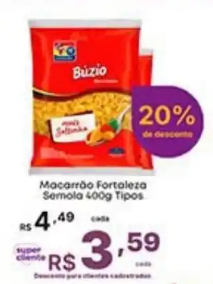 Macarrão Fortaleza Semola 400g Tipos