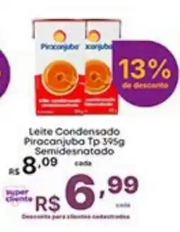 Super Lagoa Leite condensado piracanjuba tp 395g semidesnatado oferta