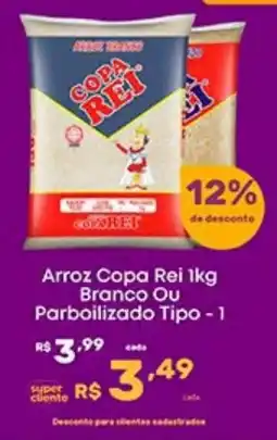 Super Lagoa Arroz Copa Rei 1kg Branco Ou Parboilizado Tipo - 1 oferta