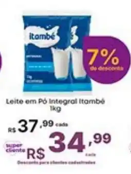Super Lagoa Leite em Pó Integral Itambé oferta