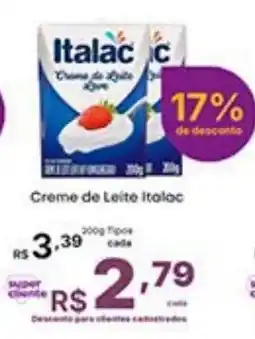 Super Lagoa Creme de Leite Italac oferta