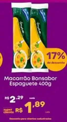 Super Lagoa Macarrão Bonsabor Espaguete oferta
