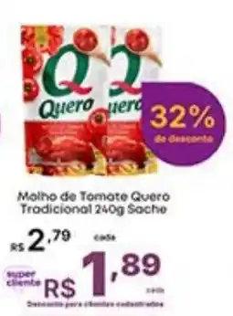 Super Lagoa molho de tomate quero tradicional oferta