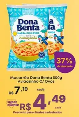 Super Lagoa Macarrão dona benta aviaozinho c/ ovos oferta