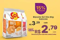 Super Lagoa Biscoito Sol Hits Sabores oferta