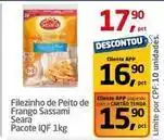 Tenda Atacado Seara - filezinho de peito de frango sassami pacote iqf 1kg oferta