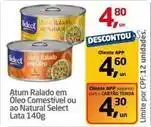 Tenda Atacado Select - atum ralado em óleo comestível ou ao natural oferta