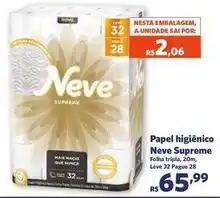 Sam's Club Neve - papel higiênico supreme oferta