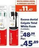 Sam's Club Colgate - escova dental total white foam oferta
