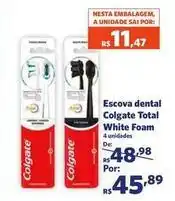Sam's Club Colgate - escova dental total white foam oferta