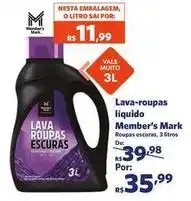 Sam's Club Vale - lava-roupas líquido oferta