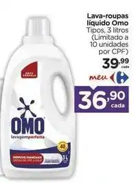 Carrefour Omo - lava-roupas líquido oferta
