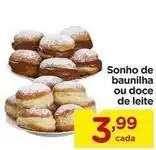 Carrefour Sonho - sonho de baunilha ou doce de leite oferta