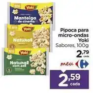 Carrefour Yoki - pipoca para micro-ondas oferta