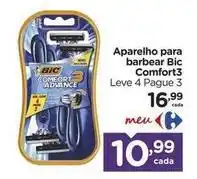 Carrefour Bic - aparelho para barbear comfort3 oferta