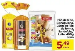Carrefour Forma - pão de leite, bisnaguinha, 250g ou pão de , sanduiche/ leite oferta