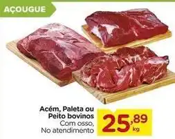 Acém, paleta ou peito bovinos
