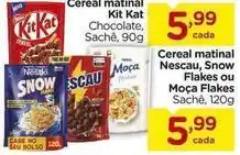 Carrefour Nestlé - cereal matinal nescau, snow flakes ou moça flakes oferta