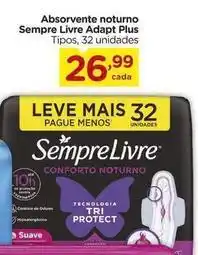 Carrefour Sempre livre - absorvente noturno adapt plus oferta
