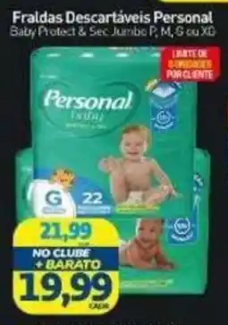 Rede Bom Lugar Fraldas Descartáveis Personal oferta