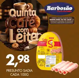 Barbosão Extra Supermercados Presunto sadia oferta