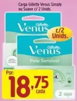 Carga Gillette Venus Simply ou Suave