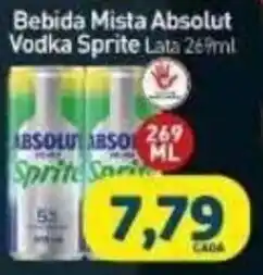Rede Bom Lugar Bebida Mista Absolut Vodka Sprite oferta