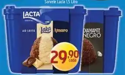 Supermercados Guanabara Sorvete lacta 1,5 litro oferta