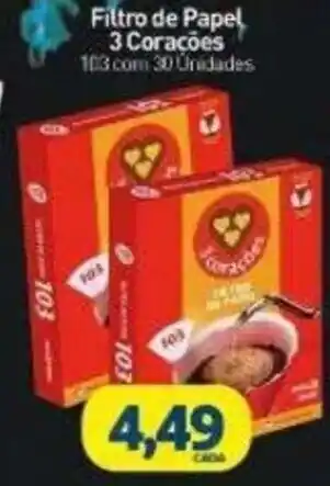 Rede Bom Lugar Filtro de Papel 3 Corações oferta