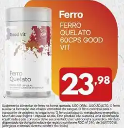 Rede Plus Supermercados Ferro quelato 60cps good vit oferta