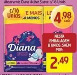 Supermercados Guanabara Absorvente diana active suave oferta
