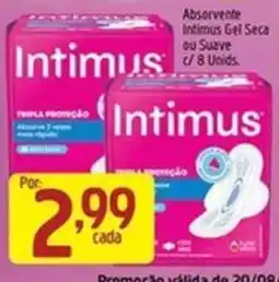 Supermercados Guanabara Intimus absorvente intimus gel seca ou suave oferta