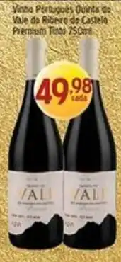 Supermercados Guanabara Vinho Português Quinta do Vale do Ribere de Castelo Premium Tinto oferta