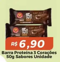 Mart Minas Barra Proteína 3 Corações oferta