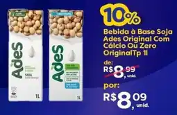 Supermercados Viscardi Bebida à base soja ades original com cálcio ou zero originaltp oferta