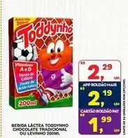 Roldão Toddynho - bebida láctea chocolate tradicional ou levinho oferta