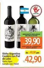 Atacadão Lobos - vinho argentino cordero con piel oferta