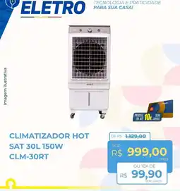 Hiper Moreira Climatizador hot sat 30l 150w clm-30rt oferta
