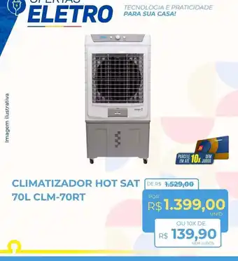 Climatizador hot sat 70l clm-70rt