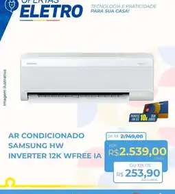 Hiper Moreira ar condicionado samsung hw inverter 12k wfree ia oferta
